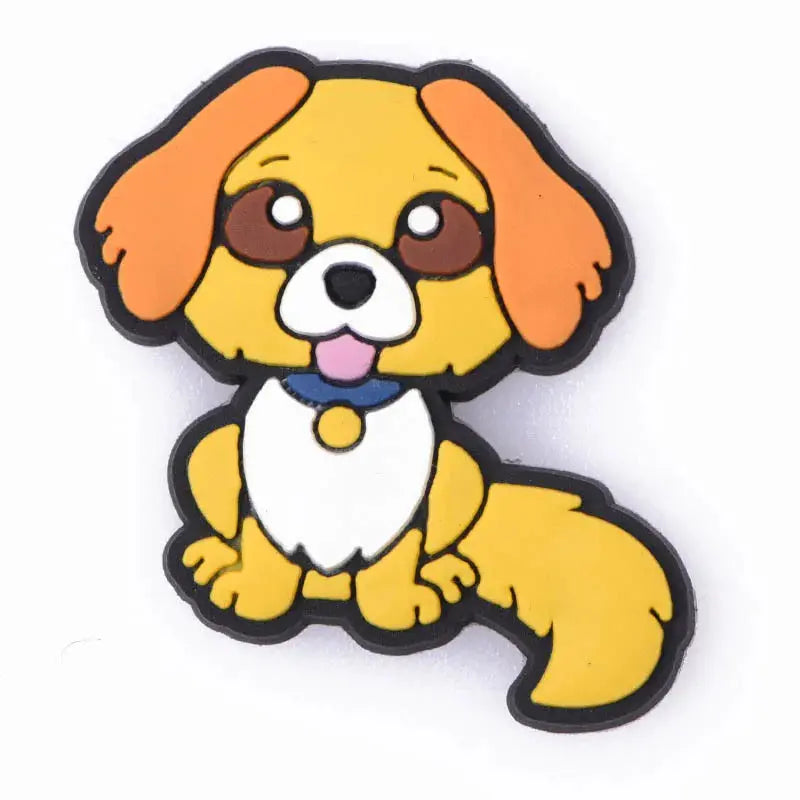 New Cute Cartoon Animals Shoe Decoration Charms Brown Black Dogs Shoe Charms White Claws Bracelet Accessories Halloween Gifts Cheeky Fantail Finds