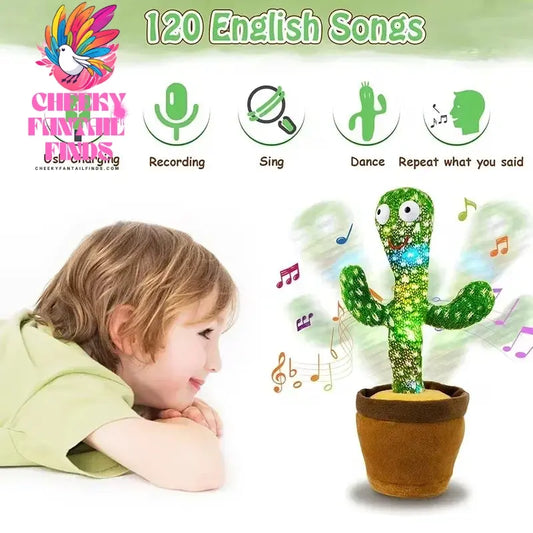 New Dancing Cactus Toys Repeat Talking Songs Wriggle Dancing Sing Toy Talk Plushie Stuffed Toys for Baby Adult Christmas Gifts Cheeky Fantail Finds
