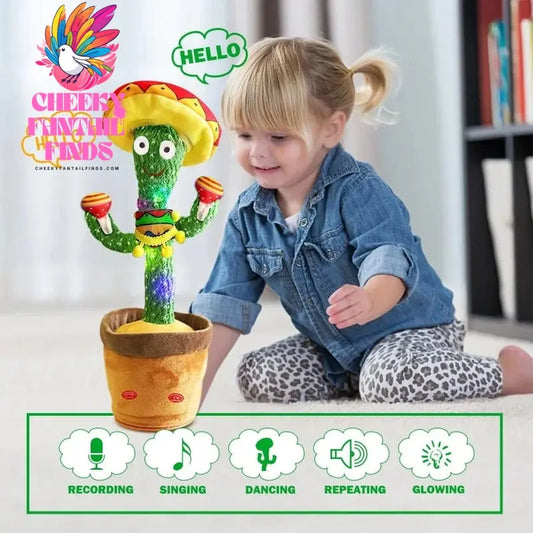 New Dancing Talking Cactus Toy for Baby Toddler Boys Girls Gift Singing Mimicking Cactus Toys Recording Repeating Christmas Gift Cheeky Fantail Finds