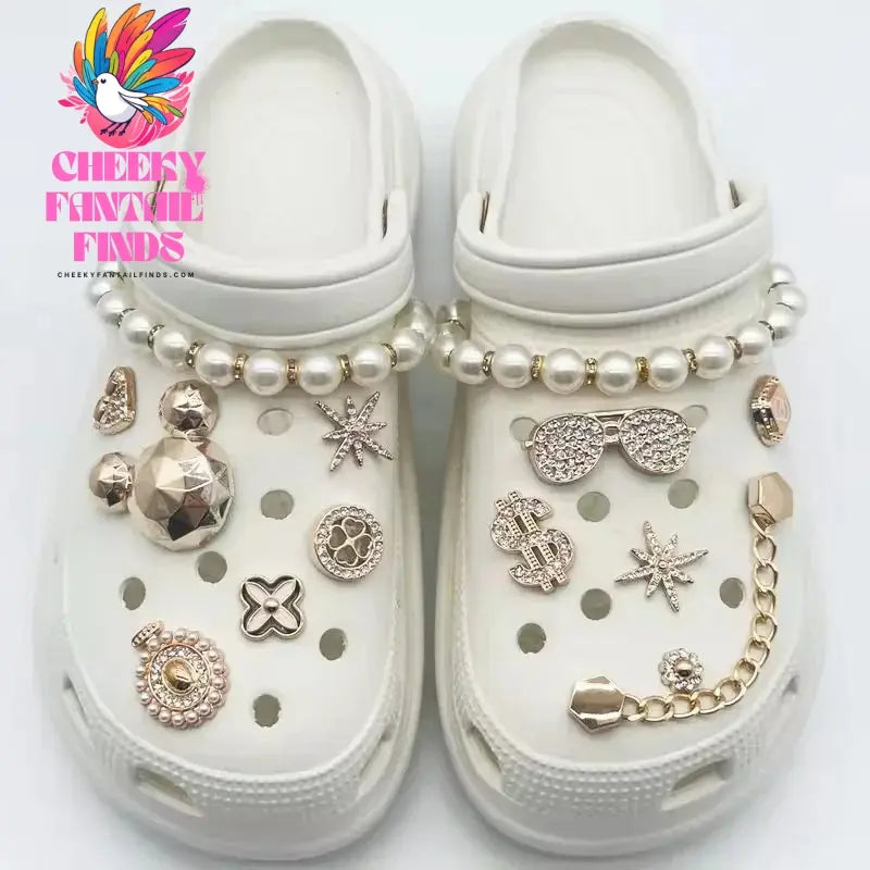 New Fashion Pearl Butterfly Flower Shoe Buckle Children Ladies Cute Cave Shoes Accessories Removable Shoe Buckle Set Hot Sale Cheeky Fantail Finds