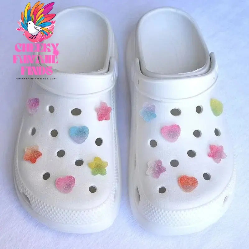 New Fashion Shoe Charms for Hole Shoe Accessories Food Candy Love Series Shoe Buckle Decoration Charm Set Kids Party Xmas Gifts Cheeky Fantail Finds