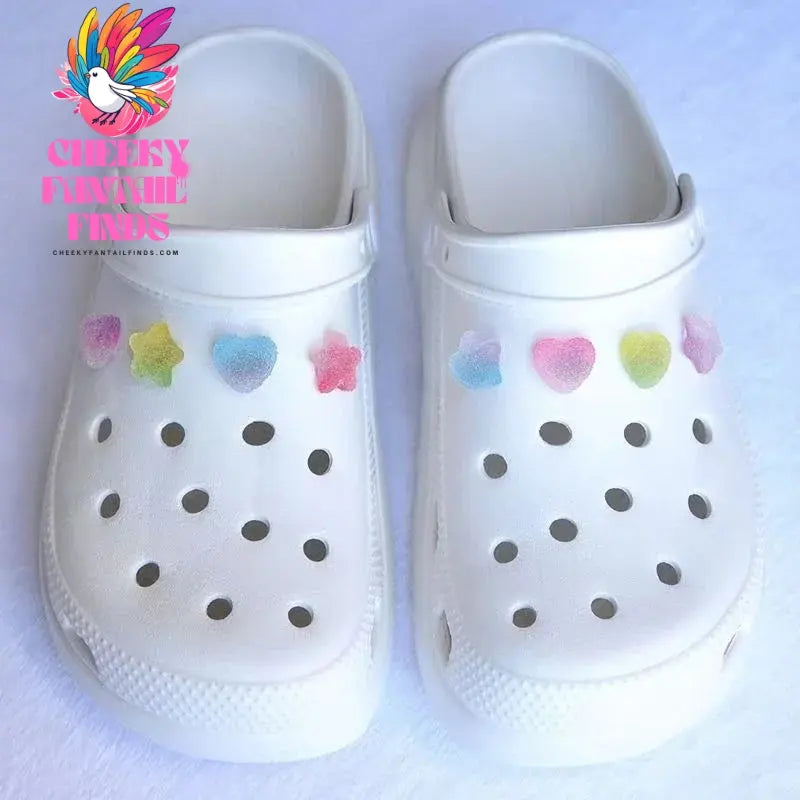 New Fashion Shoe Charms for Hole Shoe Accessories Food Candy Love Series Shoe Buckle Decoration Charm Set Kids Party Xmas Gifts Cheeky Fantail Finds