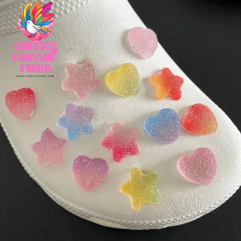 New Fashion Shoe Charms for Hole Shoe Accessories Food Candy Love Series Shoe Buckle Decoration Charm Set Kids Party Xmas Gifts Cheeky Fantail Finds