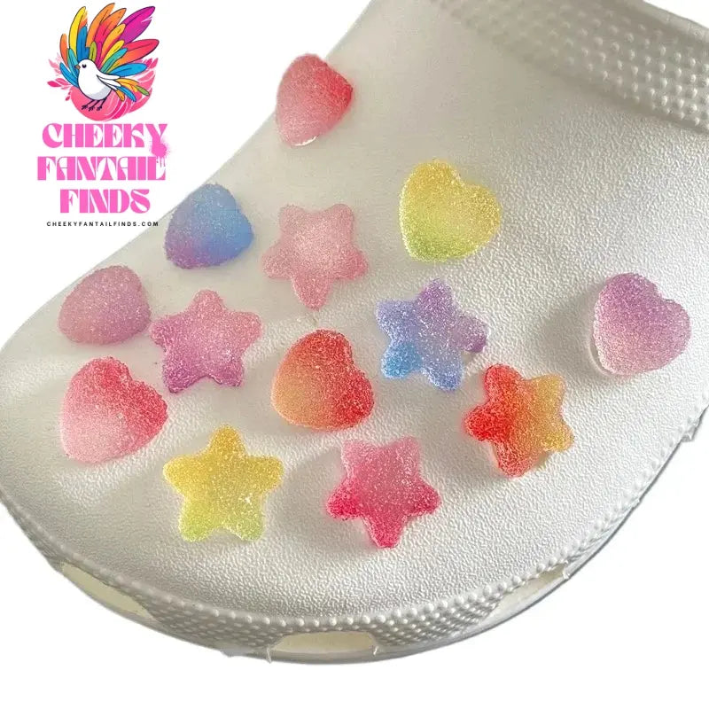 New Fashion Shoe Charms for Hole Shoe Accessories Food Candy Love Series Shoe Buckle Decoration Charm Set Kids Party Xmas Gifts Cheeky Fantail Finds