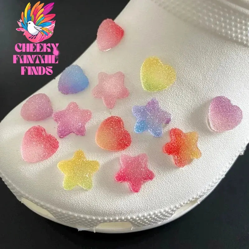 New Fashion Shoe Charms for Hole Shoe Accessories Food Candy Love Series Shoe Buckle Decoration Charm Set Kids Party Xmas Gifts Cheeky Fantail Finds