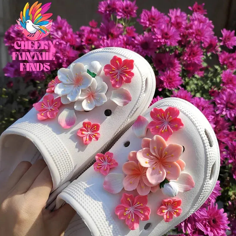 New Hot Fashion shoe Charms for Creative Branches and Flowers Clogs Shoe Buckle Cute shoe Accessories Decoration for Girls Gift Cheeky Fantail Finds