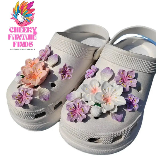New Hot Fashion shoe Charms for Creative Branches and Flowers Clogs Shoe Buckle Cute shoe Accessories Decoration for Girls Gift Cheeky Fantail Finds