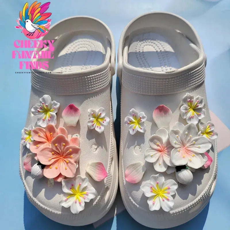 New Hot Fashion shoe Charms for Creative Branches and Flowers Clogs Shoe Buckle Cute shoe Accessories Decoration for Girls Gift Cheeky Fantail Finds
