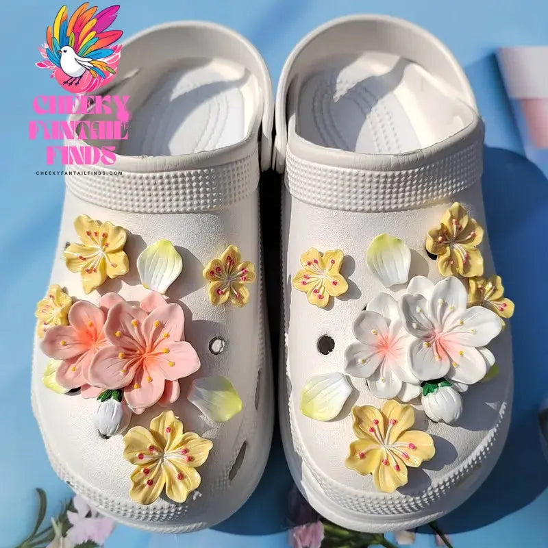New Hot Fashion shoe Charms for Creative Branches and Flowers Clogs Shoe Buckle Cute shoe Accessories Decoration for Girls Gift Cheeky Fantail Finds