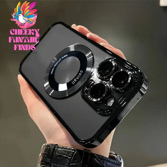 New Luxury Transparent Magnetic Wireless Charging Phone Case For IPhone 16/15/14/13/12/11 Pro Max Plus With Lens Protector Shock Cheeky Fantail Finds