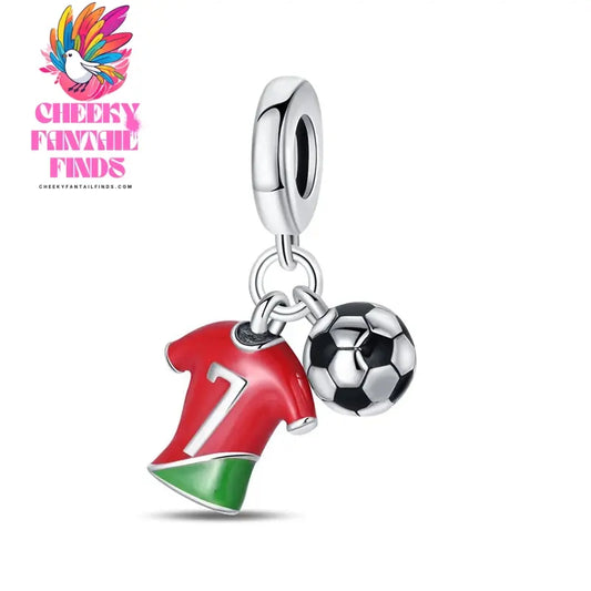 New Women's Gift 925 Silver Creative Football League Trophy Shoe Pendant Fashion Lover DIY Charm Bracelet Jewelry Cheeky Fantail Finds