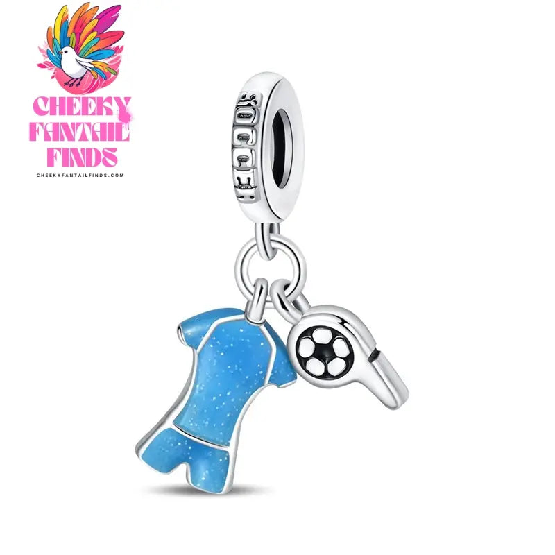 New Women's Gift 925 Silver Creative Football League Trophy Shoe Pendant Fashion Lover DIY Charm Bracelet Jewelry Cheeky Fantail Finds