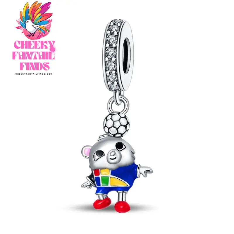 New Women's Gift 925 Silver Creative Football League Trophy Shoe Pendant Fashion Lover DIY Charm Bracelet Jewelry Cheeky Fantail Finds