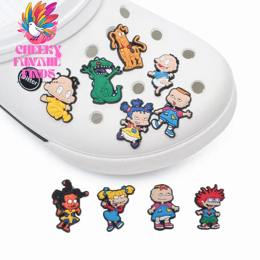 New product 1pc shoe decoration shoe charms/shoe accessories for clogs kids school gift fit wristband Cheeky Fantail Finds