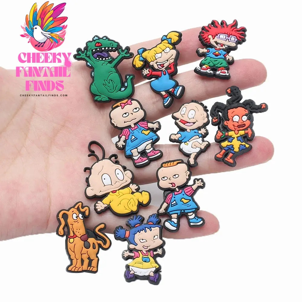 New product 1pc shoe decoration shoe charms/shoe accessories for clogs kids school gift fit wristband Cheeky Fantail Finds