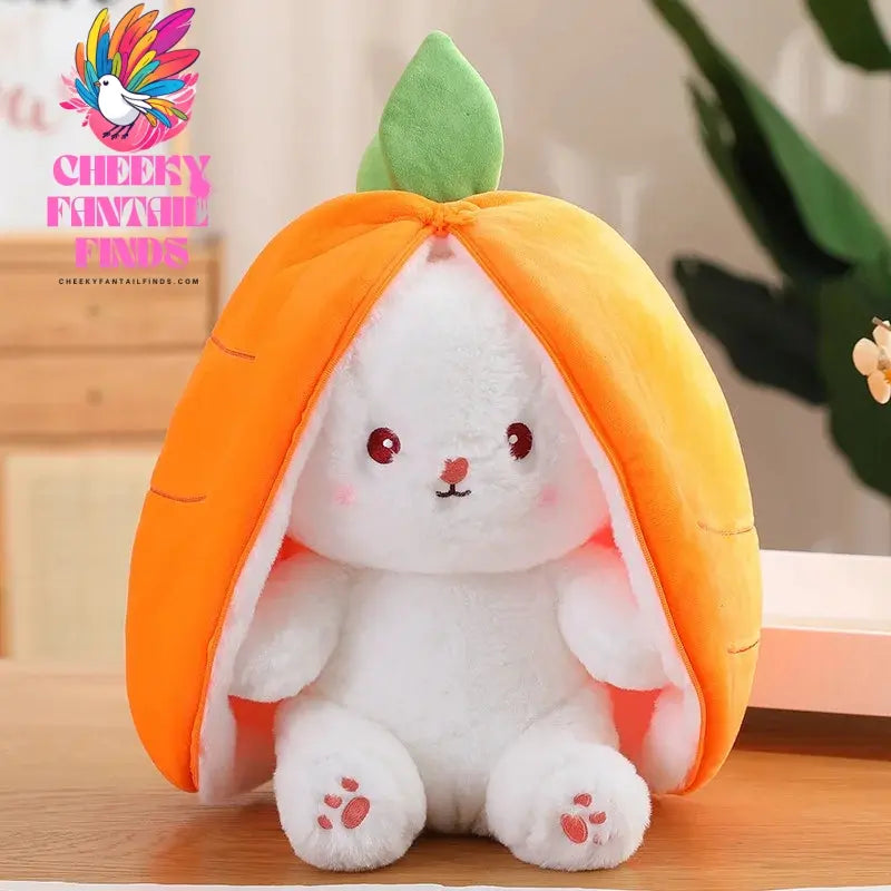 New transformation fruit rabbit plush toys for children with sleep pillow birthday gift female strawberry carrot rabbit dolls Cheeky Fantail Finds