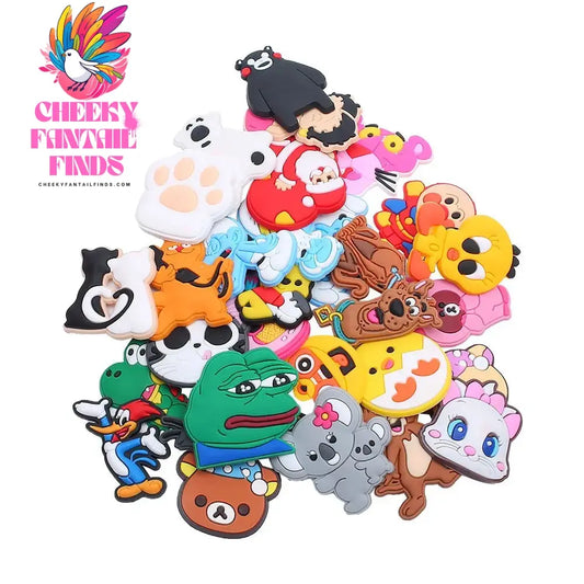 Novelty Single Sale 1pc PVC Game Shoe Charms Shoe Accessories Shoe Decoration for Wristbands Kids Party Xmas Hot Sale Cheeky Fantail Finds