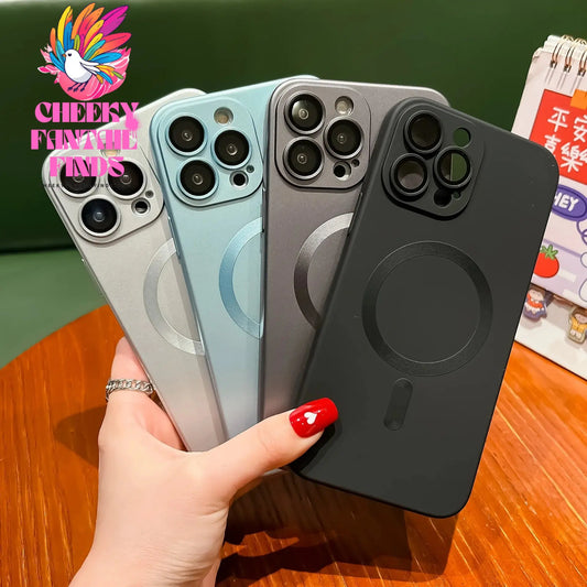 Original For Magsafe Magnetic Case For iPhone 16 13 12 11 14 15 Pro Max Matte Shockproof Cover Wireless Charge Phone Accessories Cheeky Fantail Finds