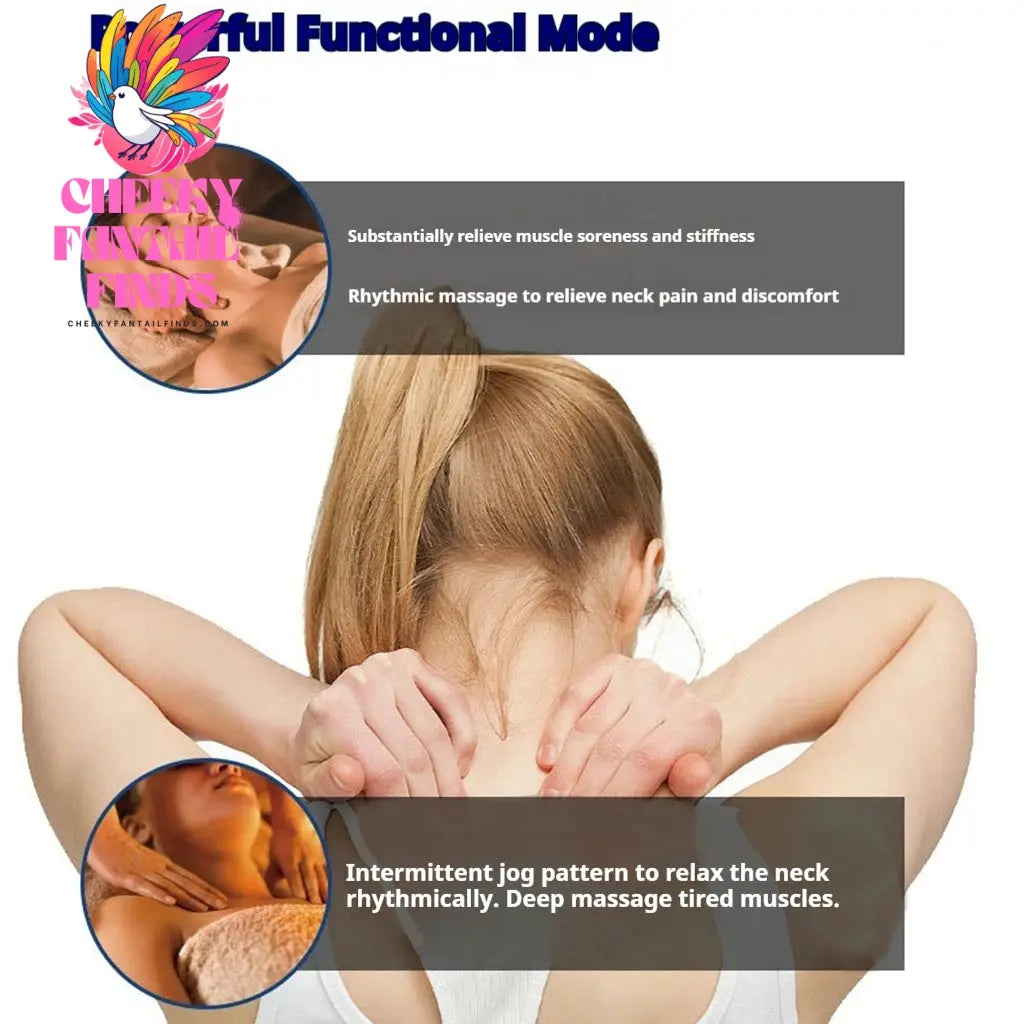 Oyeal Comfortable home portable multifunctional long range cervical spine massager pulse massager intelligent shoulder neck neck Cheeky Fantail Finds
