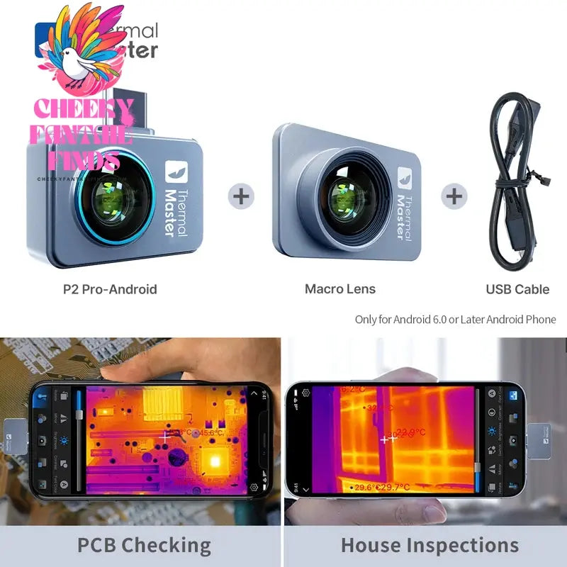 P2 P2PRO 600℃ Infrared Thermal Imaging Camera for iPhone android Phone HVAC PCB Repair Tools Gadget Cheeky Fantail Finds
