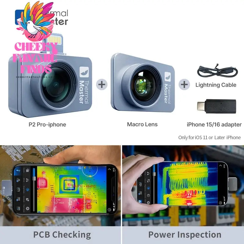 P2 P2PRO 600℃ Infrared Thermal Imaging Camera for iPhone android Phone HVAC PCB Repair Tools Gadget Cheeky Fantail Finds