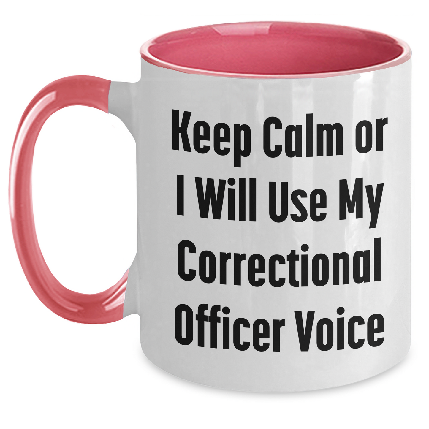 Correctional Officer Funny Gifts from Men, Gifts for Correctional Officer, Keep Calm Two Tone Coffee Mug, Father's Day Unique Gifts - Main