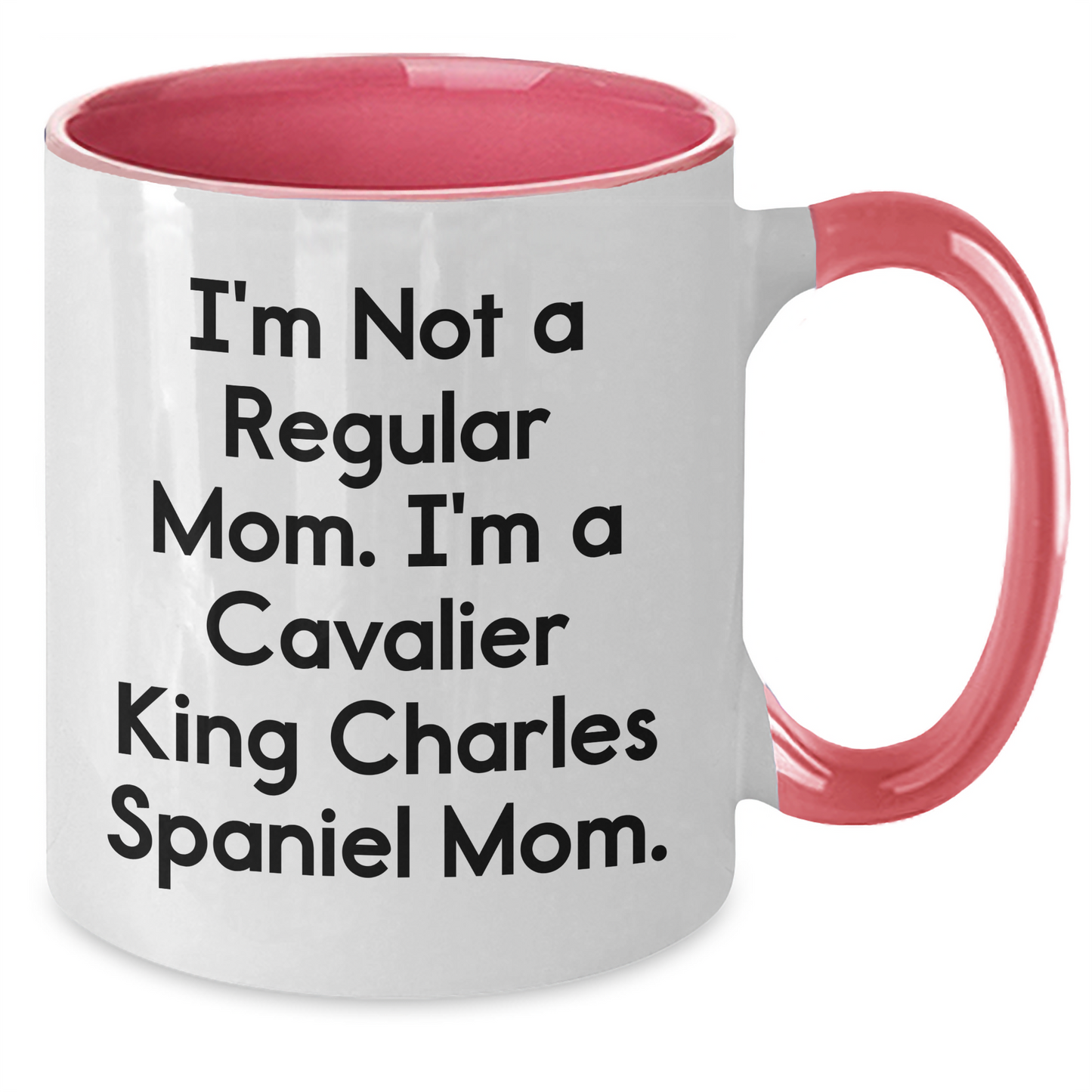 Funny Cavalier King Charles Spaniel Mom Two Tone Coffee Mugs Gifts from Mom to Dad, Cavalier King Charles Spaniel Dog Lovers Gifts for Men, Father's Day Unique Gifts - Additional