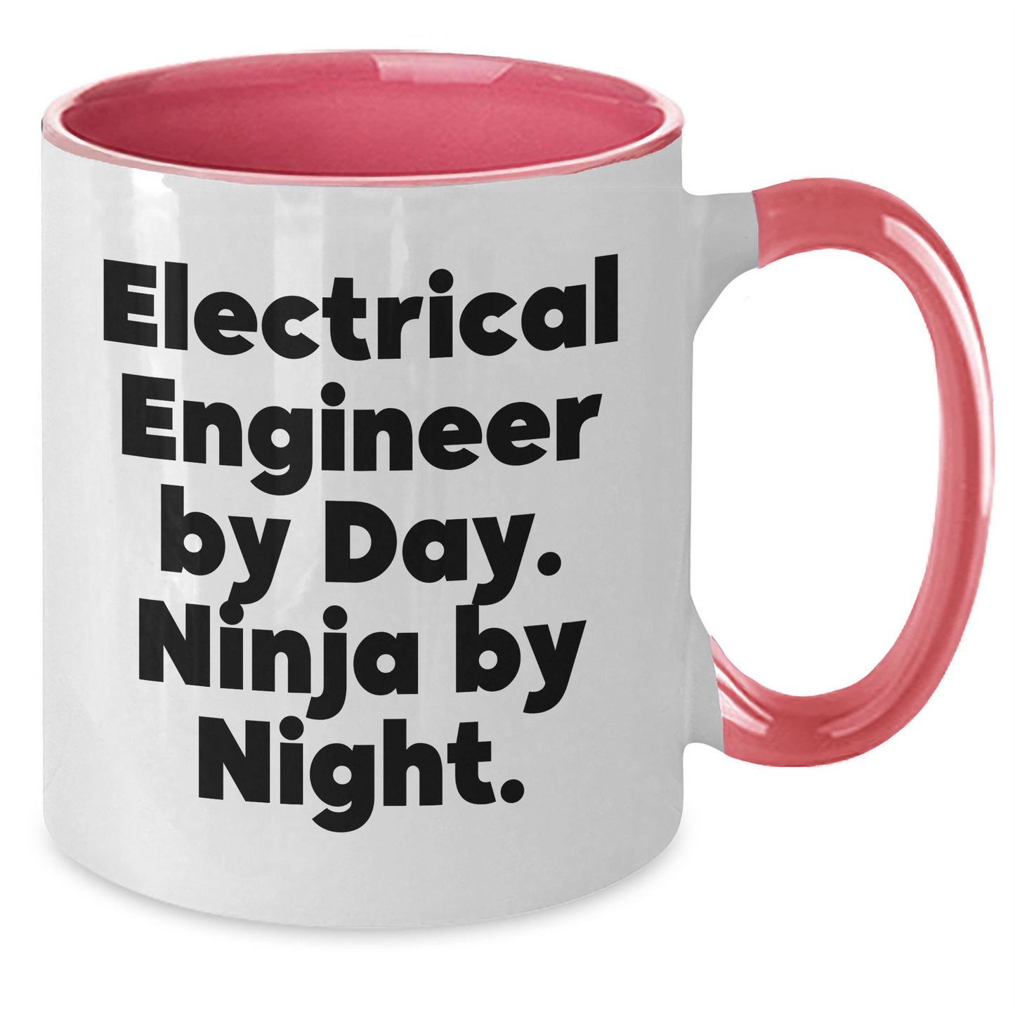 Electrical Engineer Gifts from Men, Funny Two Tone Coffee Mug for Father's Day, 'Electrical Engineer By Day. Ninja By Night.' - Additional