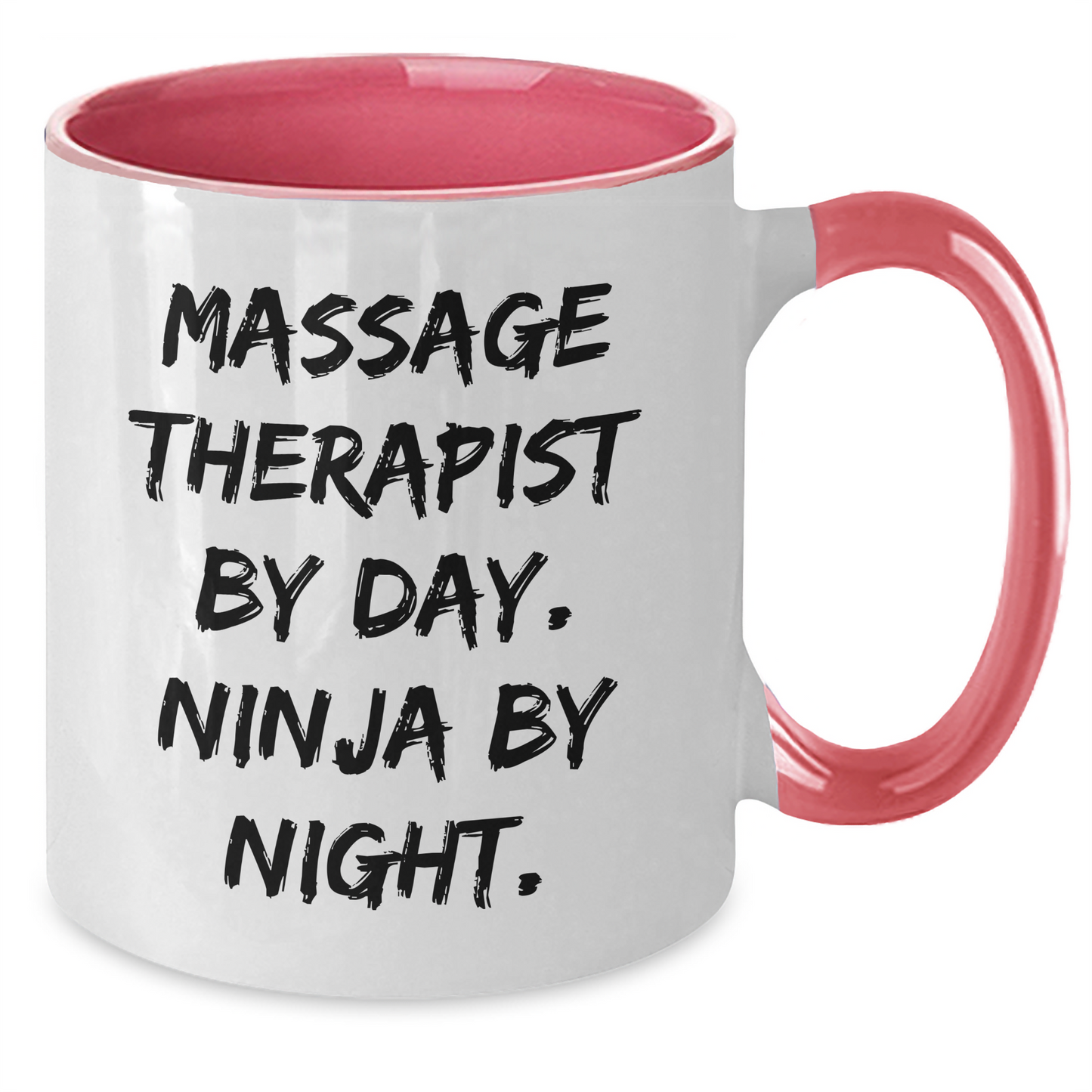 Massage Therapist Ninja Gifts from Men for Father's Day - Funny Two Tone Coffee Mug - Additional