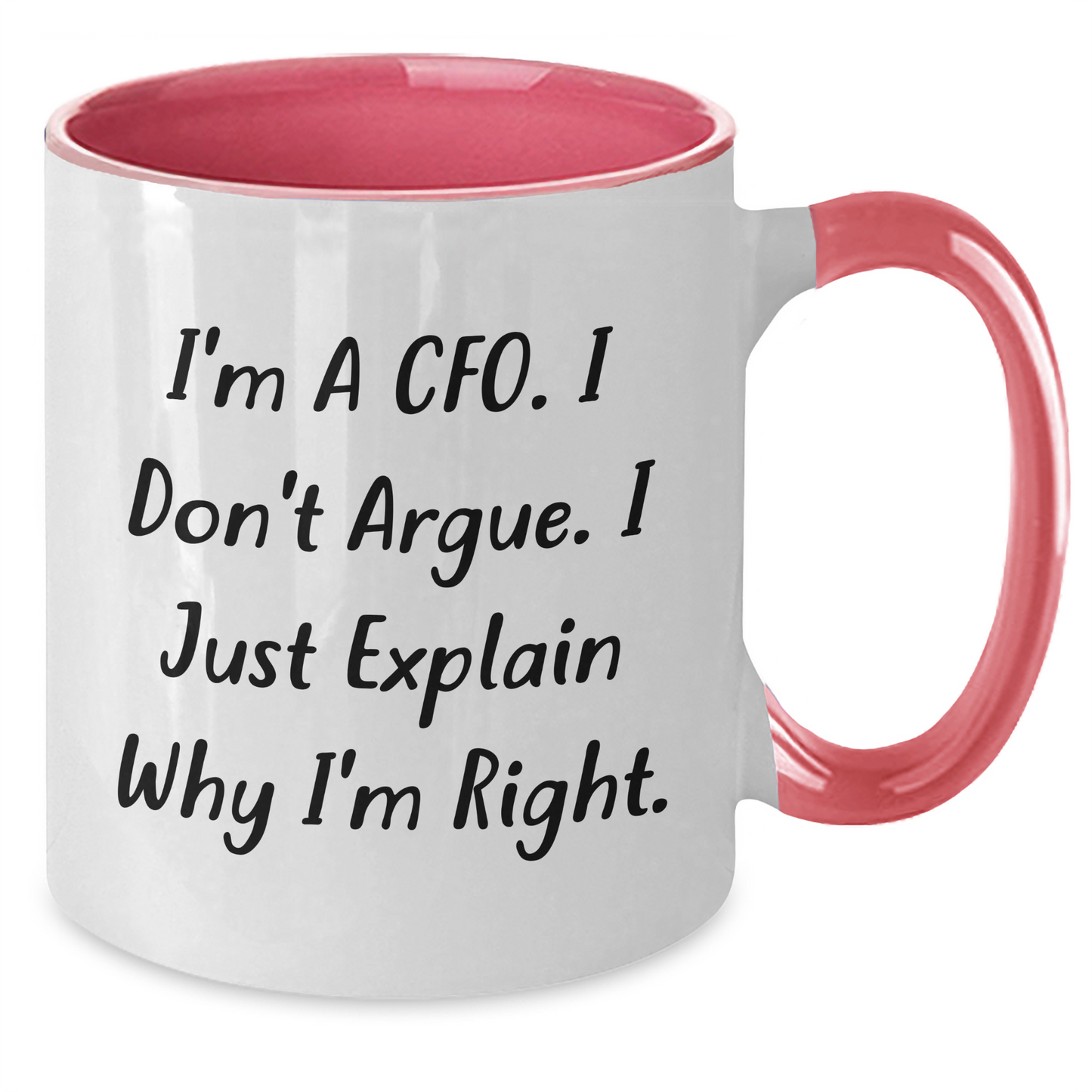 CFO Funny Quote Gifts from Men to Graduating CFO Friends - Two Tone Coffee Mug - Gifts for CFO and Finance Professionals - Additional