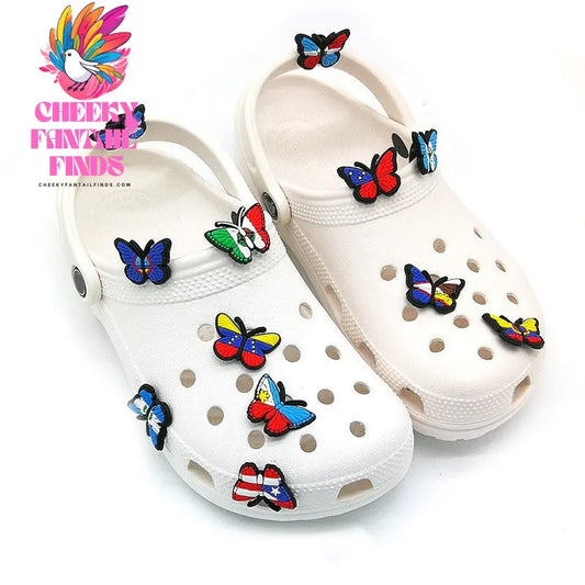 PVC Soft Rubber Hole Shoes Flower Shoe Buckle Pea Accessories Cheeky Fantail Finds