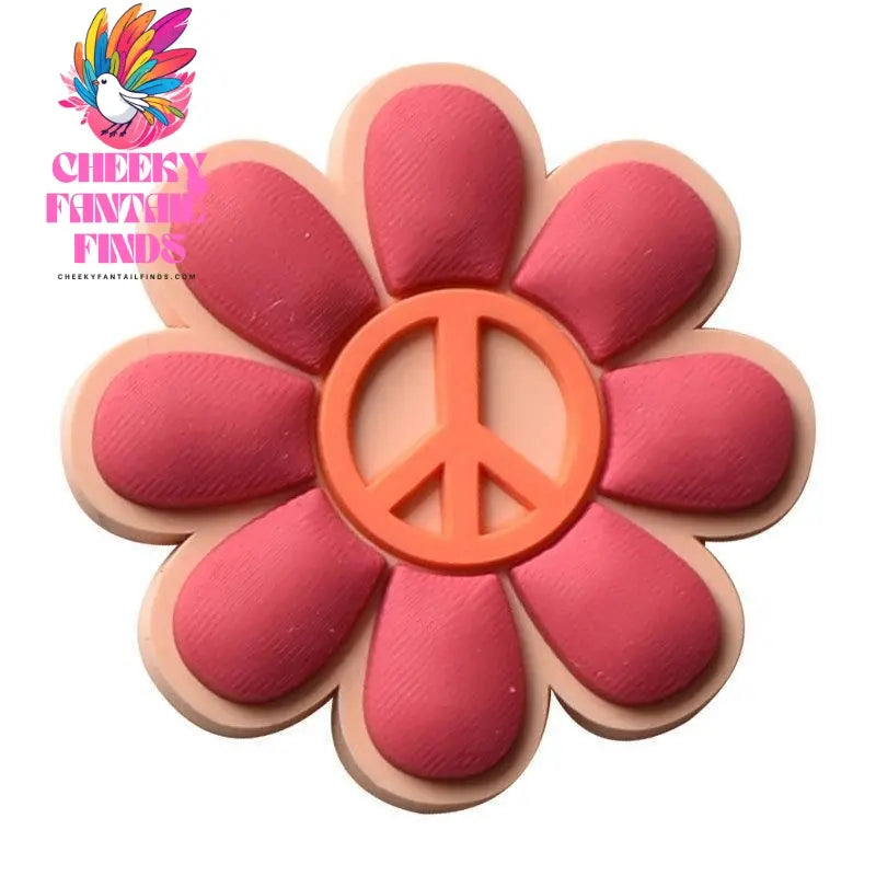 Peace Love Cartoon Hole Shoes Accessories PVC Shoe Buckle Cheeky Fantail Finds