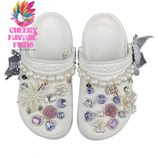 Pearl Chain Buckle Shoe Flower Accessories Cheeky Fantail Finds