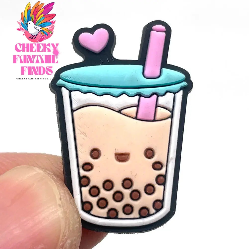 Pearl milk tea Coffee Food Shoe Charms for Clogs Sandals Decoration Shoe Accessories Charms for Friend Cheeky Fantail Finds