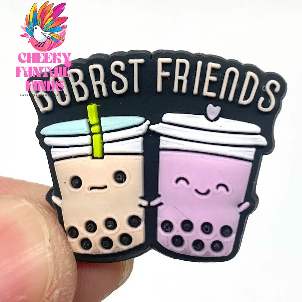 Pearl milk tea Coffee Food Shoe Charms for Clogs Sandals Decoration Shoe Accessories Charms for Friend Cheeky Fantail Finds