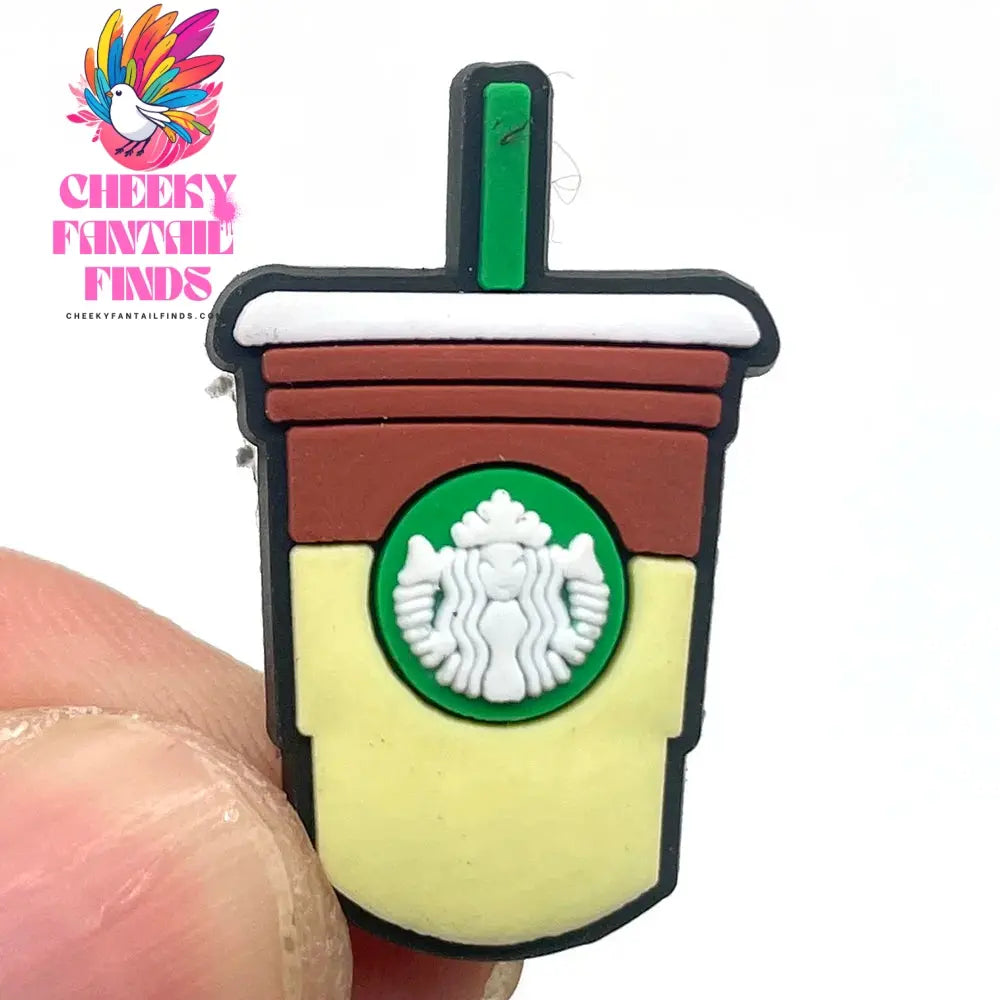 Pearl milk tea Coffee Food Shoe Charms for Clogs Sandals Decoration Shoe Accessories Charms for Friend Cheeky Fantail Finds