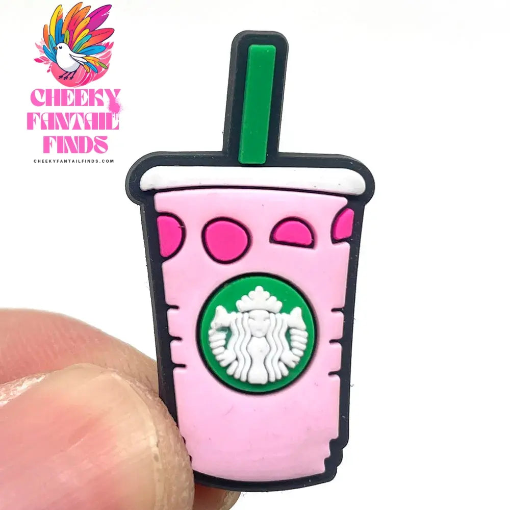 Pearl milk tea Coffee Food Shoe Charms for Clogs Sandals Decoration Shoe Accessories Charms for Friend Cheeky Fantail Finds