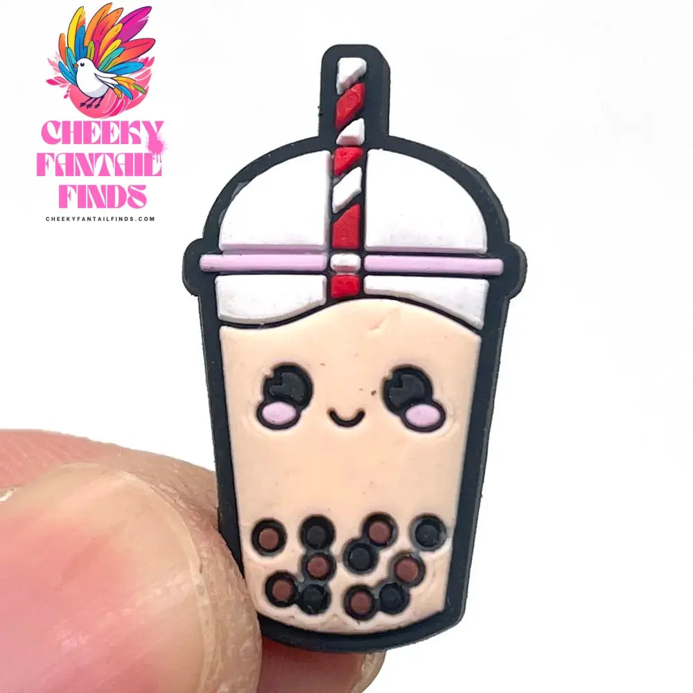 Pearl milk tea Coffee Food Shoe Charms for Clogs Sandals Decoration Shoe Accessories Charms for Friend Cheeky Fantail Finds
