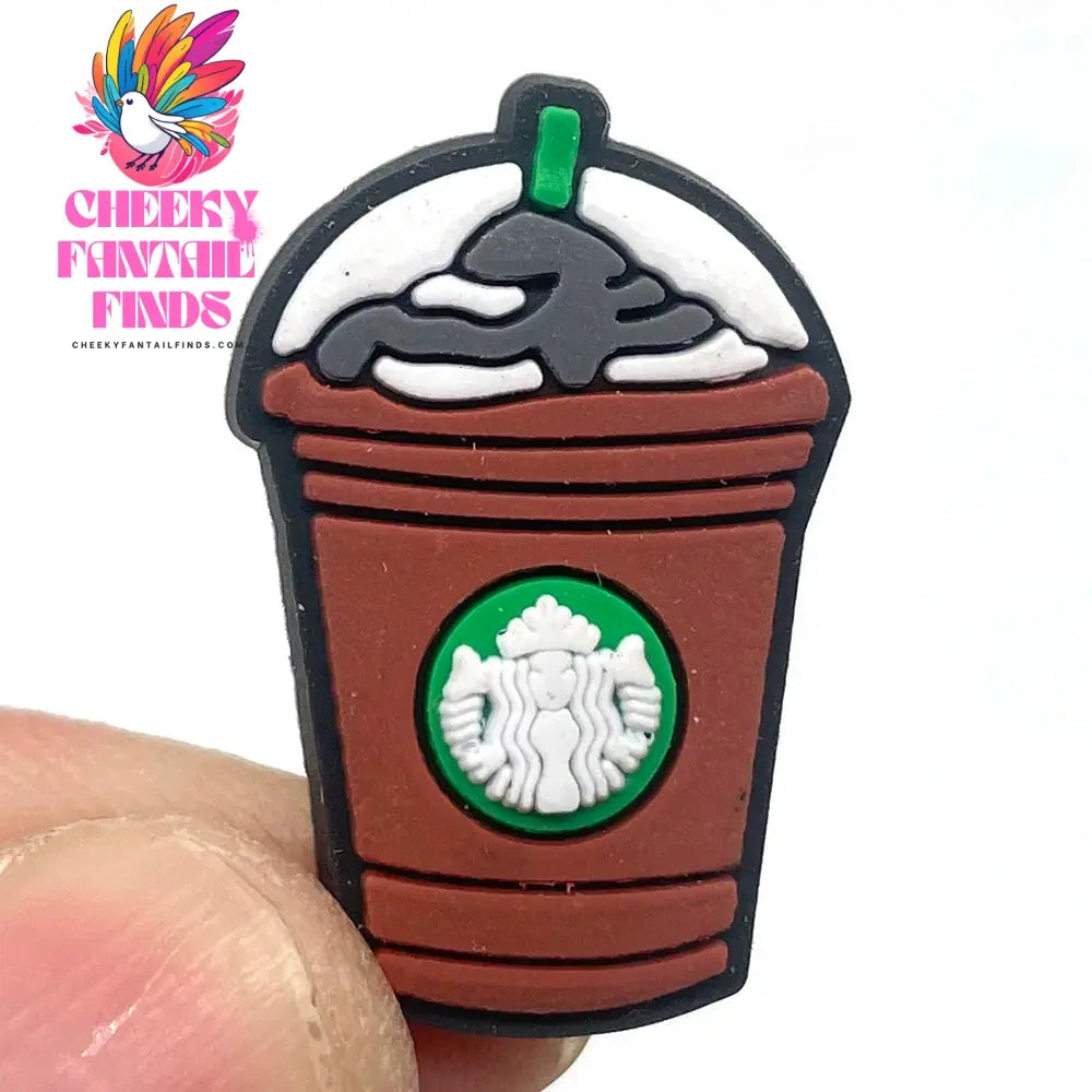 Pearl milk tea Coffee Food Shoe Charms for Clogs Sandals Decoration Shoe Accessories Charms for Friend Cheeky Fantail Finds