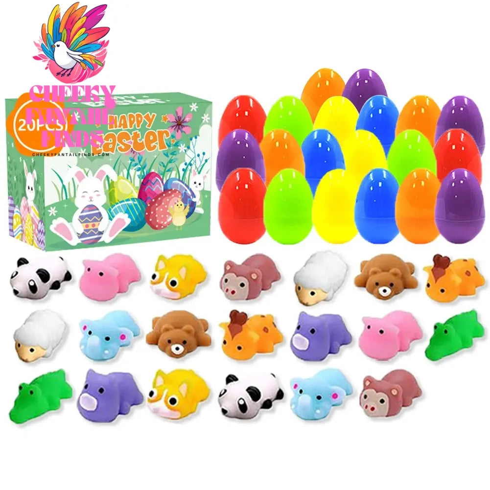 Prefilled Easter Eggs with Stress Relief Toys Easter Basket Stuffers Surprise Easter Eggs for Kids Easter Egg Hunt Game and Part Cheeky Fantail Finds