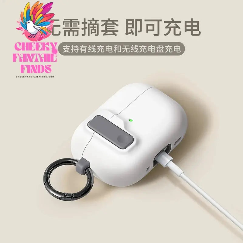 Protective Case For Airpods 4 Cover Luxury Earphone Cover Case For Apple Airpodspro2 3Air Pods Pro Shockproof Sleve With Hook Cheeky Fantail Finds