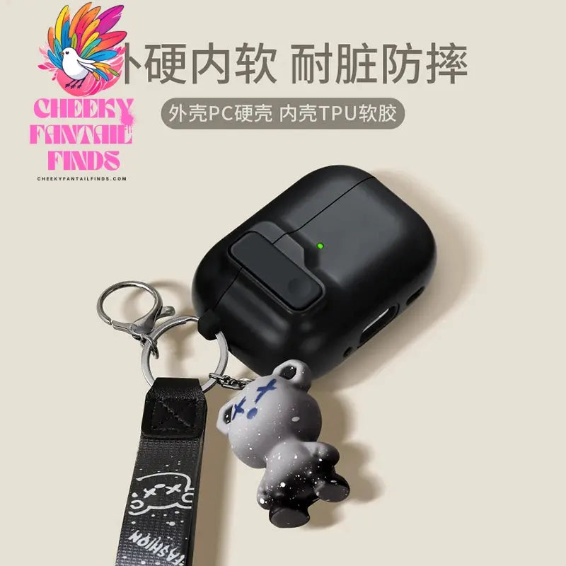 Protective Case For Airpods 4 Cover Luxury Earphone Cover Case For Apple Airpodspro2 3Air Pods Pro Shockproof Sleve With Hook Cheeky Fantail Finds