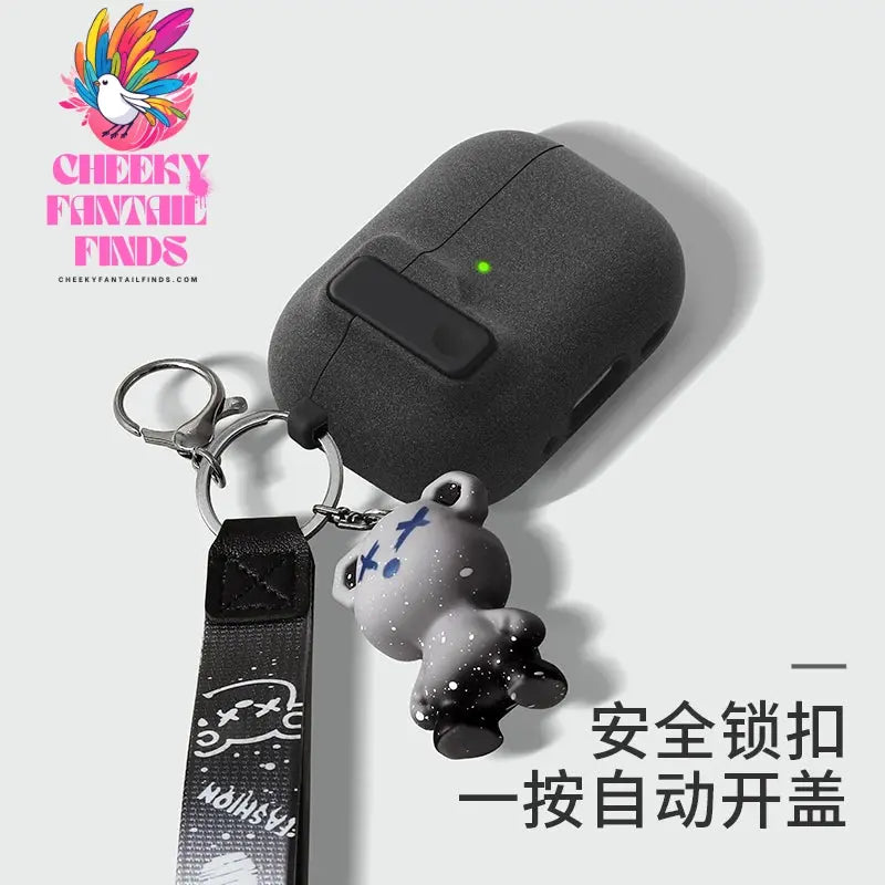 Protective Case For Airpods 4 Cover Luxury Earphone Cover Case For Apple Airpodspro2 3Air Pods Pro Shockproof Sleve With Hook Cheeky Fantail Finds