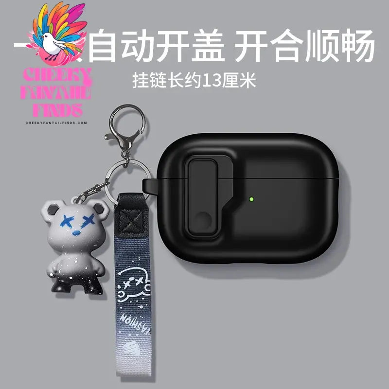 Protective Case For Airpods 4 Cover Luxury Earphone Cover Case For Apple Airpodspro2 3Air Pods Pro Shockproof Sleve With Hook Cheeky Fantail Finds