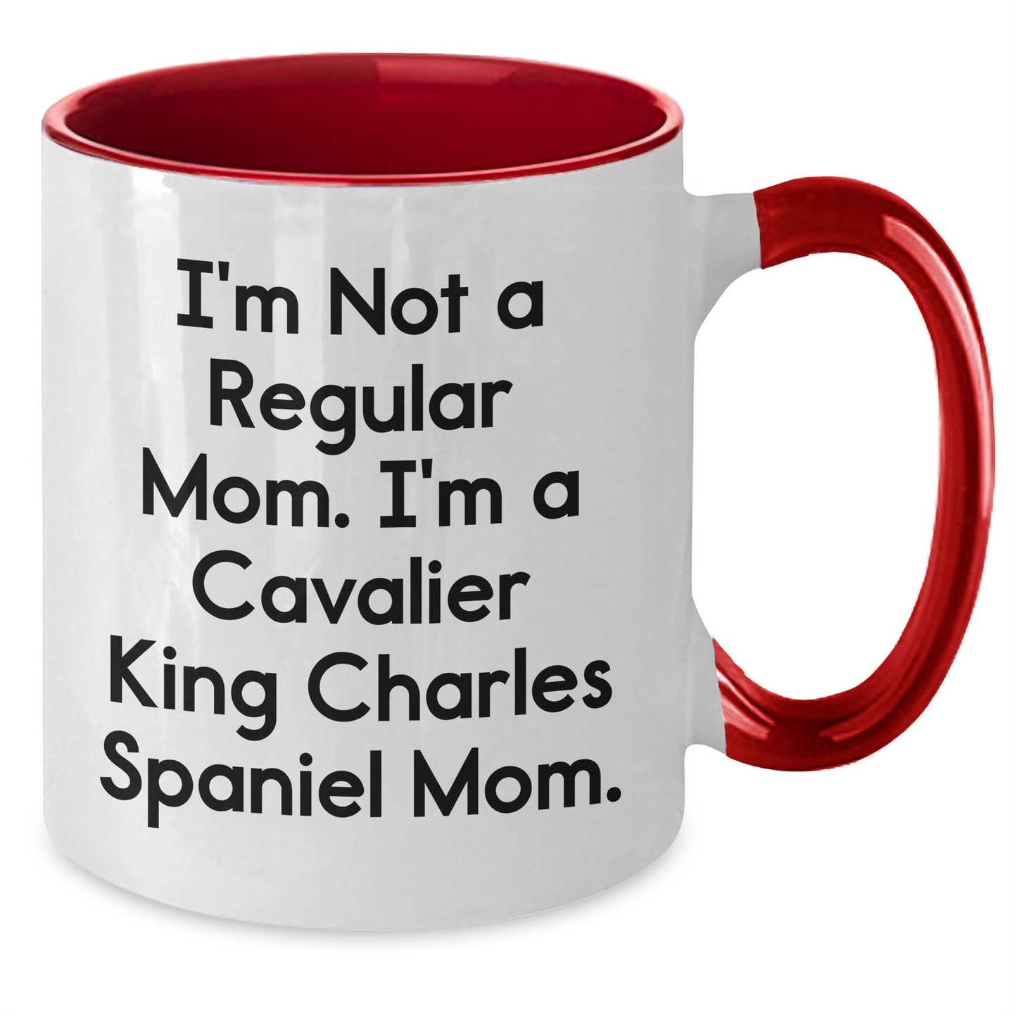 Funny Cavalier King Charles Spaniel Mom Two Tone Coffee Mugs Gifts from Mom to Dad, Cavalier King Charles Spaniel Dog Lovers Gifts for Men, Father's Day Unique Gifts - Additional