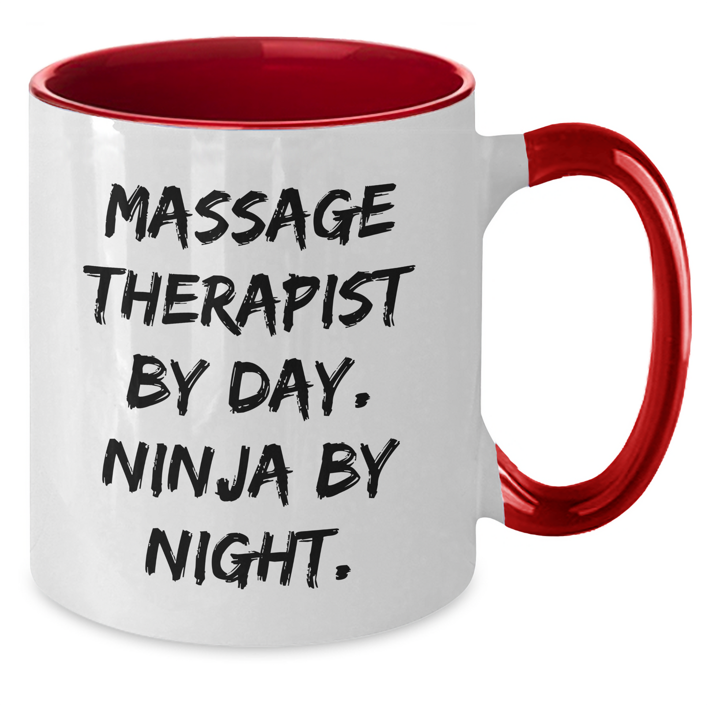 Massage Therapist Ninja Gifts from Men for Father's Day - Funny Two Tone Coffee Mug - Additional