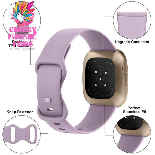 Replacement Watch Strap for Fitbit Versa 3/Versa 4 Band Watchband Bracelet for Fitbit Sense Sense 2 Strap Wristband Accessories Cheeky Fantail Finds