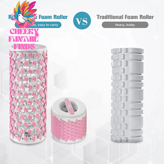 Retractable Yoga Foam Roller Massager Yoga Block Back Roller Fitness for Gym Home Muscle Therapy Pilates Exercise Equipment Cheeky Fantail Finds