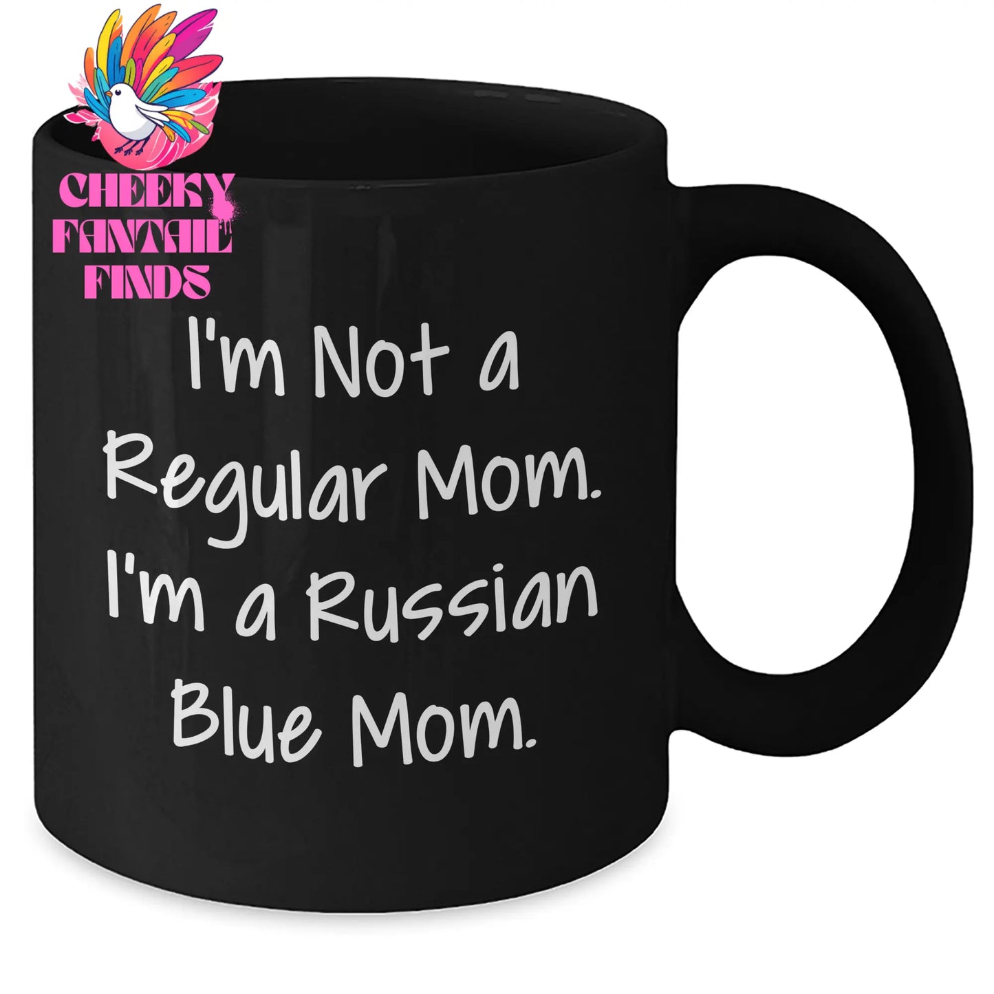 Russian Blue Cat Mom Black Coffee Mug, Funny Gifts from Mom, Gifts for Russian Blue Cat Lovers on Father's Day, Unique Mugs for Men - Additional
