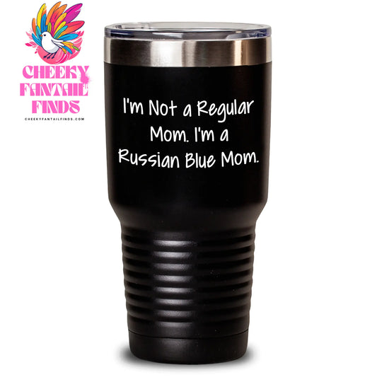 Russian Blue Cat Mom Funny Gifts from Men to Russian Blue Cat Lovers on Father's Day - Russian Blue Cat Tumbler - Main
